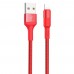 Кабель Hoco X26 USB to Lightning 1m красный