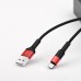 Кабель Hoco X26 USB to MicroUSB 1m черно-красный