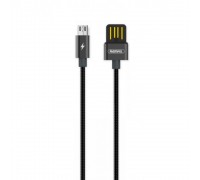 Кабель Remax RC-080m в металлической оплетке USB to MicroUSB 1m черный