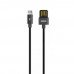 Кабель Remax RC-080m в металлической оплетке USB to MicroUSB 1m черный