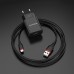 Зарядний пристрій Borofone BA20A USB чорний + кабель USB to Type-C