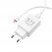 Зарядний пристрій Borofone BA21A USB QC білий + кабель USB to MicroUSB