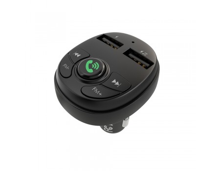 Автомобільний зарядний пристрій Borofone BC26 2 USB з FM-модулятором чорний