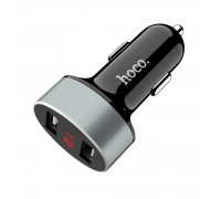 Автомобільний зарядний пристрій Hoco Z26 2 USB з чорним дисплеєм