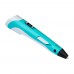 3D ручка із LCD дисплеєм V2/D2 12B/2А, сопло 0.6 мм, темп. 160-235 гр С, контроль швидкості, ABS/PLA 1.75 мм блакитна
