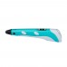 3D ручка із LCD дисплеєм V2/D2 12B/2А, сопло 0.6 мм, темп. 160-235 гр С, контроль швидкості, ABS/PLA 1.75 мм блакитна