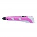 3D ручка із LCD дисплеєм V2/D2 12B/2А, сопло 0.6 мм, темп. 160-235 гр С, контроль швидкості, ABS/PLA 1.75 мм рожева