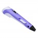 3D ручка із LCD дисплеєм V2/D2 5B/2А, сопло 0.6 мм, темп. 160-235 гр С, контроль швидкості, ABS/PLA 1.75 мм фіолетова