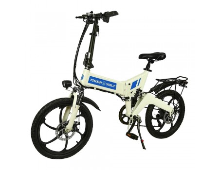 Електровелосипед ZM TigerVolt 20, білий, колеса 20, 7-швидкісний, моторколісо 350W, акумулятор 36V 7,5Ah (270Wh)