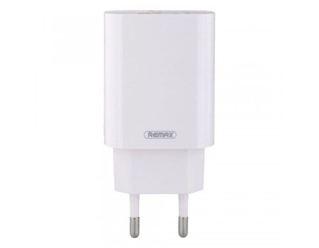 Зарядний пристрій Remax RP-U37 USB/ Type-C QC PD білий + кабель Type-C to Lightning