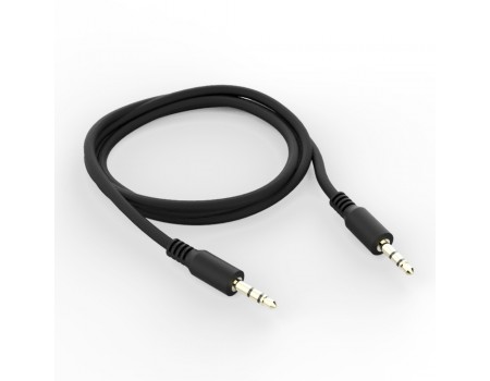 AUX кабель TRS 3.5 - TRS 3.5 (B Class) 1m чорний
