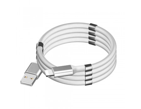 USB кабель магнітний Supercalla Lightning 1m білий
