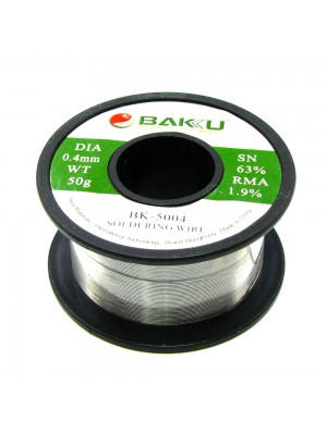 Припій BAKU BK-5004 (0.4 мм, Sn 63%, Pb 35.1%, rma 1.9%)