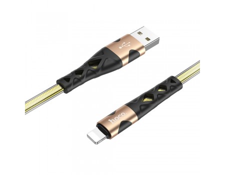 Кабель Hoco U105 USB to Lightning 1.2m золотистий
