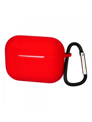 Чохол силіконовий з карабіном для Apple AirPods 3 колір 06 червоний