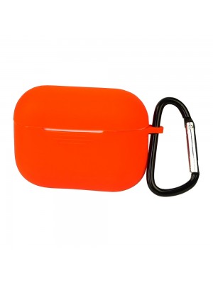 Чохол силіконовий з карабіном для Apple AirPods 3 колір 09 оранжевий