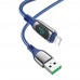 Кабель Hoco S51 с дисплеем USB to Lightning 1.2m синий