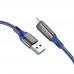 Кабель Hoco S51 с дисплеем USB to Lightning 1.2m синий