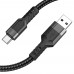 Кабель Hoco U110 USB to Type-C 1.2m черный