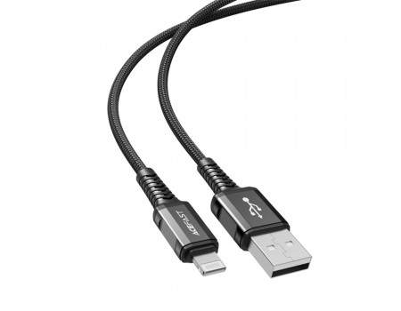 Кабель Acefast C1-02 USB to Lightning 1.2m чорний