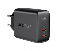 Сетевое зарядное устройство Acefast A9 2 Type-C QC PD 40W черное