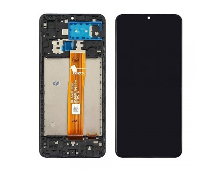 Дисплей для Samsung A022F/ A125F/ A326/ Galaxy A02/ A12/ A32 5G с чёрным тачскрином и корпусной рамкой