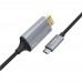 Адаптер перехідник Hoco UA13 4K Type-C to HDMI 1.8m темно-сріблястий