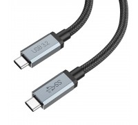 Кабель Hoco US06 USB 3.2 4K Type-C to Type-C PD 100W 1m чорний