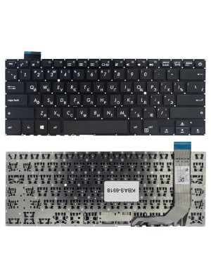 Клавіатура Asus X407M X407MA X407U X407UBR X407UA X407UB X407UF A407 чорна без рамки Прямий Enter PWR Original PRC (90NB0HP1-R31RU0)