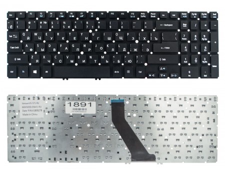 Клавіатура Acer Aspire V5-531 V5-551 V5-571 Ultra M3-581 M5-581 VN7-571 VN7-591G чорна без рамки Прямий Enter High Copy (MP-11F53U4-528)
