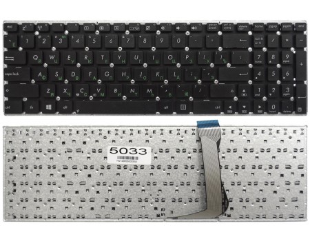 Клавіатура для Asus E502S E502M E502MA E502SA E502NA чорна без рамки Прямий Enter High Copy