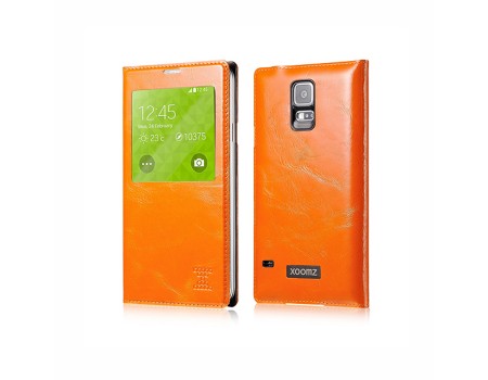 Чехол Xoomz для Samsung Galaxy S5 Original Oil Wax Leather Orange (side-open) (XSI96006Or)