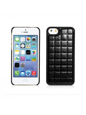 Чехол Xoomz для iPhone 5/5S/5SE PU Grid Black (back cover) (XIP501B)