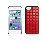 Чехол Xoomz для iPhone 5/5S/5SE PU Grid Red (back cover) (XIP501R)