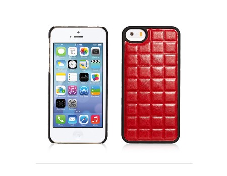 Чехол Xoomz для iPhone 5/5S/5SE PU Grid Red (back cover) (XIP501R)