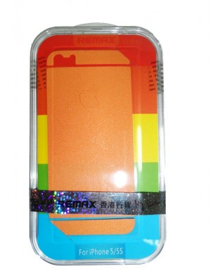 Захисна плівка Remax для iPhone 5/5S/5SE (front+back) Pure Sticker Orange