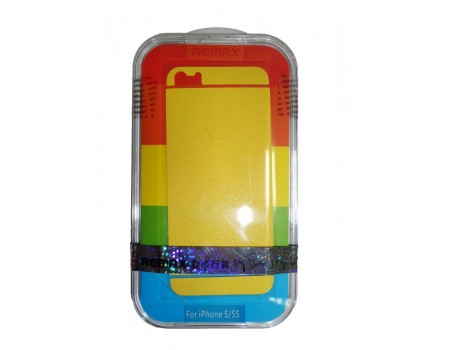 Захисна плівка Remax для iPhone 5/5S/5SE (front+back) Pure Sticker Yellow