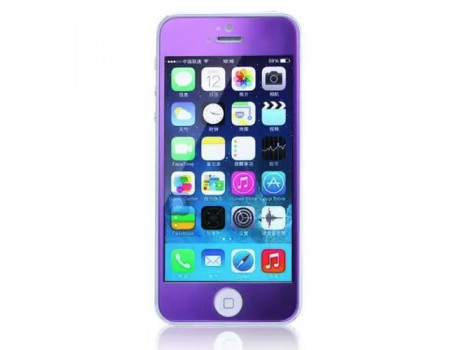 Захисне скло Remax для iPhone 5, iPhone 5S, iPhone 5SE Colorful Purple, 0.2mm, 9H