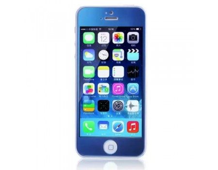 Захисне скло Remax для iPhone 5, iPhone 5S, iPhone 5SE Colorful Blue, 0.2mm, 9H