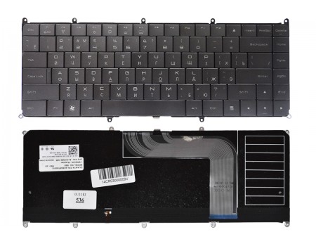 Клавіатура для Dell Adamo 13-A101 чорна Підсвічування High Copy (0U118J)