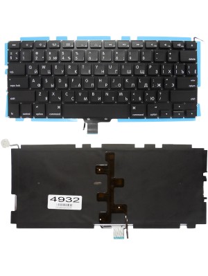 Клавіатура Apple MacBook Pro 13&quot; A1278 чорна без рамки Прямий Enter підсвічування High Copy