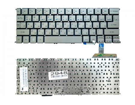 Клавіатура Acer Aspire S7-191 сіра без рамки Прямий Enter Підсвічування High Copy (MP-12A53SUJ4422)