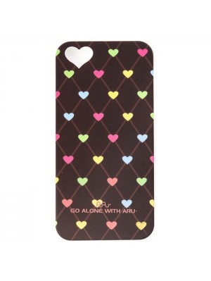 Чохол ARU для iPhone 5/5S/5SE Hearts Dark Brown