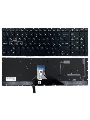 Клавіатура HP Omen 15-DH 15-DC чорна без рамки Прямий Enter підсвічування RGB Original PRC (910300206930)