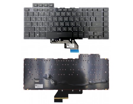Клавіатура Asus ROG Zephyrus M GU502GV, GX502GV GX502GW чорна без рамки Прямий Enter підсвічування RGB UKR Original PRC (V184662DS1 UR)