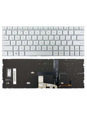 Клавіатура Asus ZenBook 13 UX334FL UX334FA біла без рамки Прямий Enter підсвічування PWR Original PRC (0KN1-963RU13)