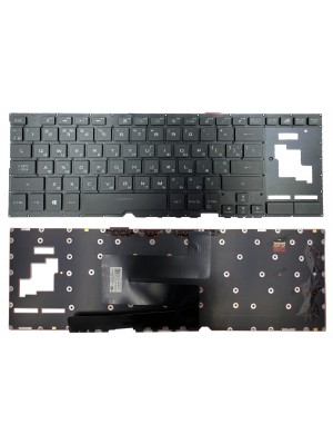 Клавіатура Asus ROG Zephyrus GX701GV GX701GX чорна без рамки Прямий Enter підсвічування RGB UKR Original PRC (0KN1-661UA11)