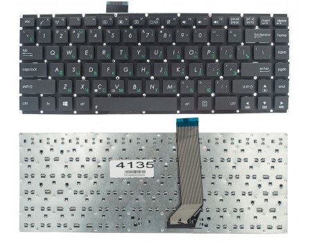 Клавіатура для Asus X402 X402C R408 R408C R408CA S400 S400C S400CA чорна без рамки Прямий Enter High Copy
