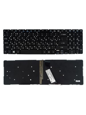 Клавіатура Acer Aspire V5-552 V5-552G V5-572 V5-573 V7-581 V7-582 чорна без рамки Прямий Enter підсвічування WHITE Original PRC (AEZRK700010)