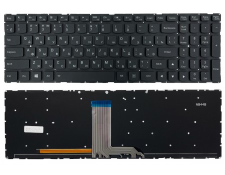 Клавіатура Lenovo IdeaPad 700-15ISK 700-17ISK чорна без рамки підсвічування Прямий Enter Original PRC (T6ZP1B-US)